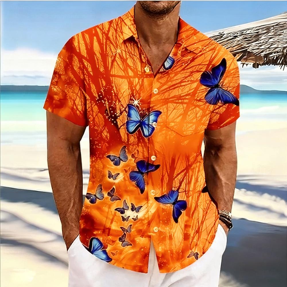 2026 Men's New Short Sleeve Shirt Natural Insect HD 3D Printed Shirt Hawaiian Beach Party Clothes Men's Ready Supply for You