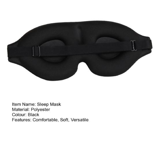 Zero Eye Pressure 3D Sleep Mask 1 Light Blocking Night Blindfold Skin-Friendly Breathable Eye Shade
