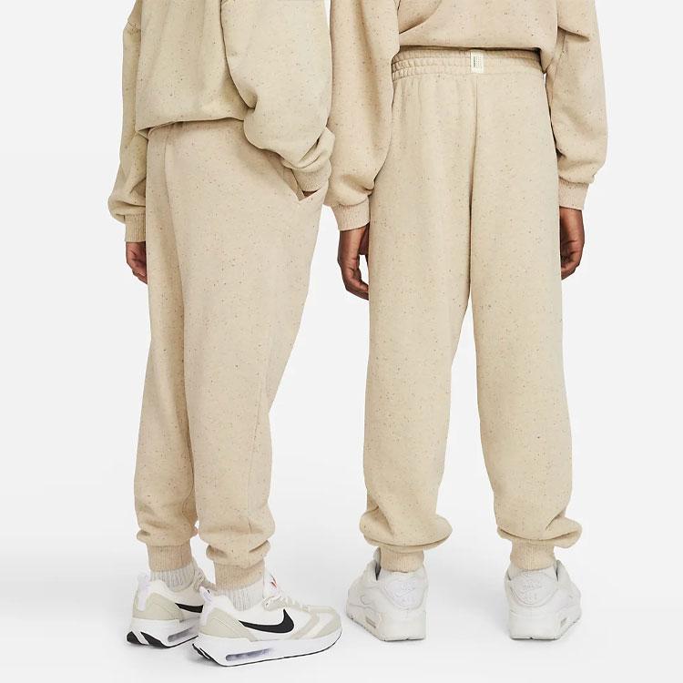 Nike Флисовые штаны Icon с прямым кроем и манжетами, однотонные, для детей, цвет хаки, DQ8882-250