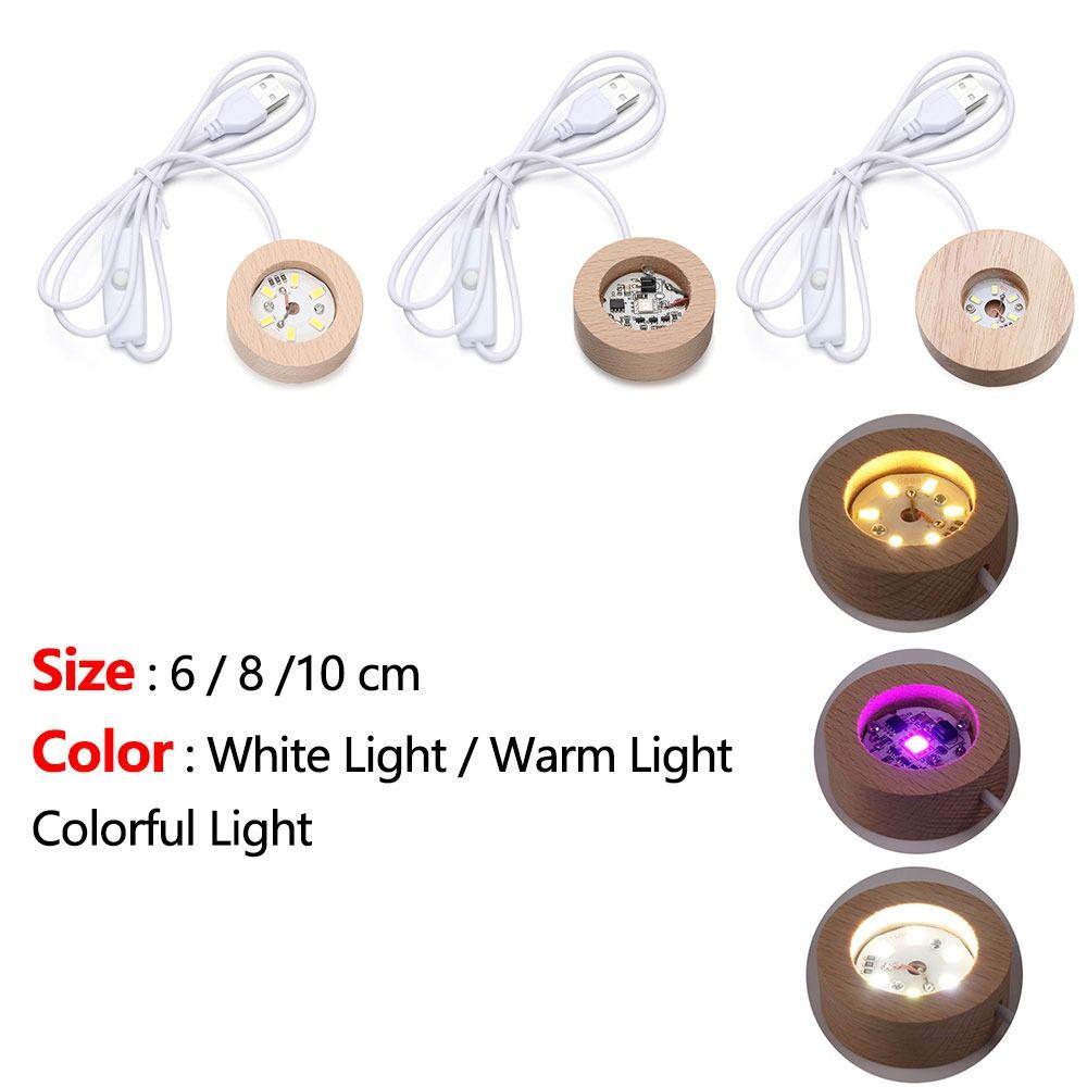 Art with Remote Control Crystal Ball Holder LED Light Dispaly Base Night Lamp Base Home Decoration