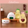 Charming Resin Craft Cartoon Avocado Sushi Figurines Adorable Miniature Ornaments