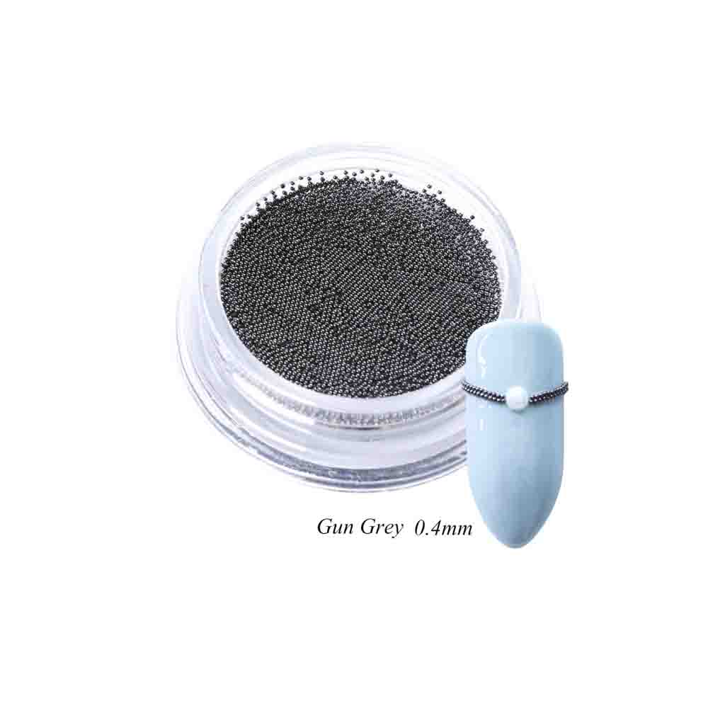 0,4 мм бусины из нержавеющей стали, украшения для ногтей, серебро, золото, икра, инструмент «сделай сам», аксессуары для ногтей