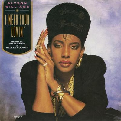 7-дюймовая пластинка ALYSON WILLIAMS I Need Your Lovin 6551437 Def Jam Recordi 1989 UK Rap HipHopRB Б/у