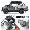 Симуляция 1/24 Defender 110 Внедорожник Сплав Модель Автомобиля Коллекция Украшение Детская Игрушечная Машина Подарок Инерционный Свет Миниатюра