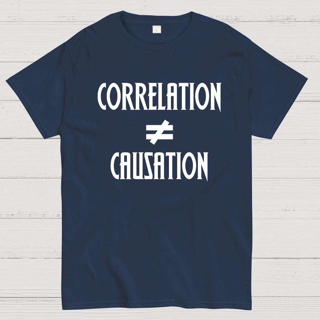 Correlation Does Not Imply Causation 100% Cotton Summer Casual Cool Loose T-Shirt