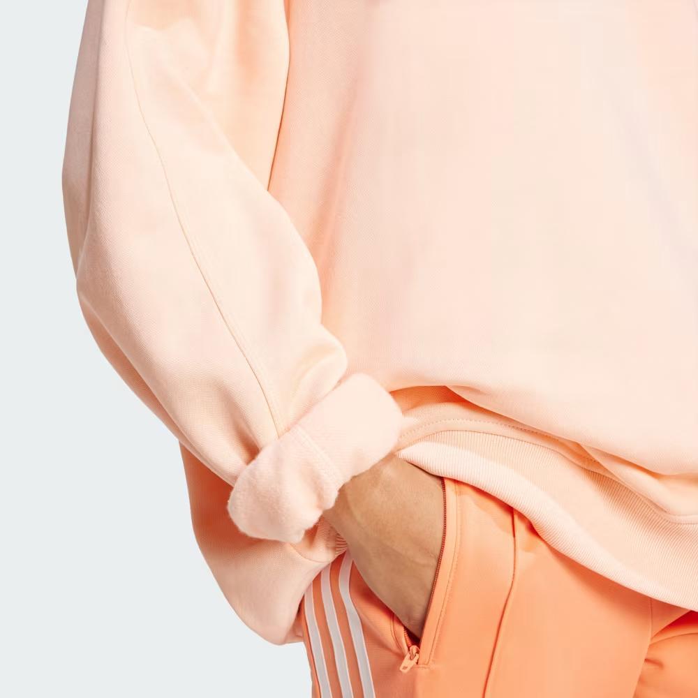 Adidas Оригинальная базовая толстовка с логотипом, удобная, теплая флисовая толстовка для женщин, телесная JD1534