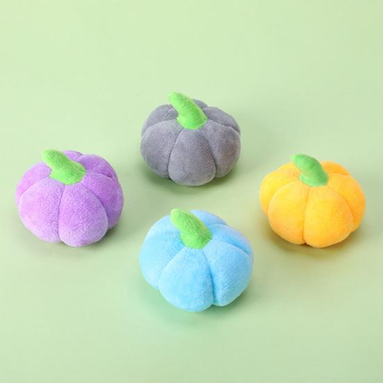 Щенок Скрипучая Игрушка Питомец Форма Тыквы Плюшевые Жевательные Игрушки Собака Интерактивная Снижает Скуку Скрипучая Игрушка для Маленького Щенка