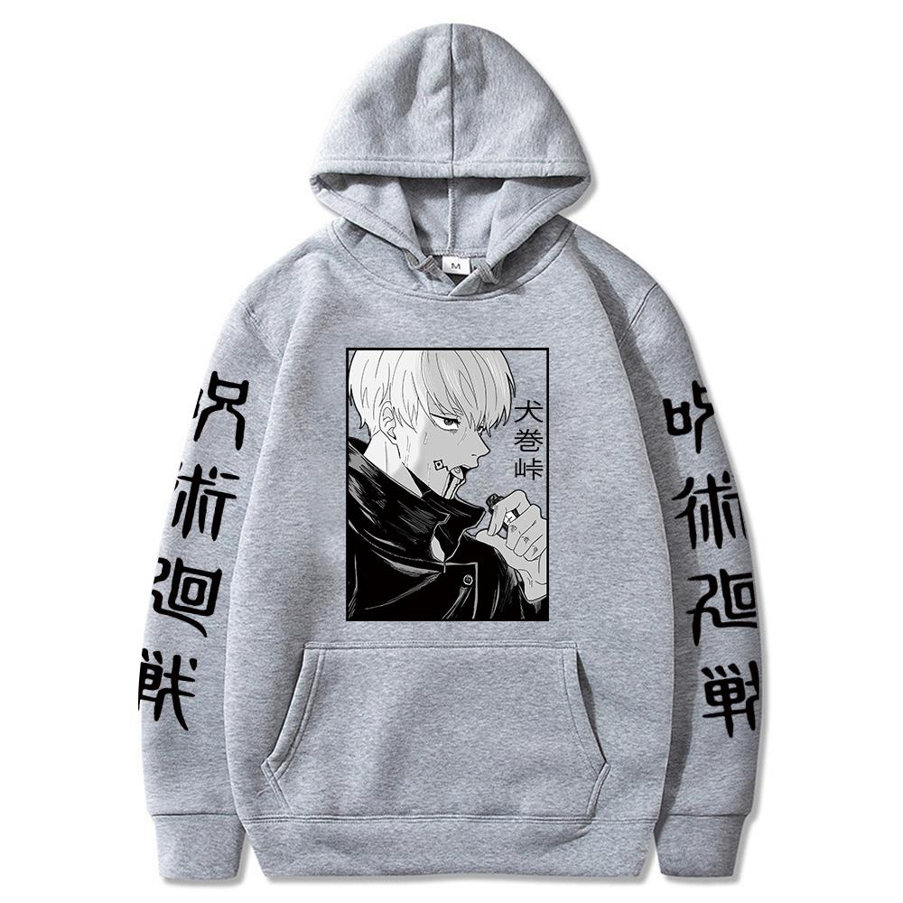 Anime Jujutsu Kaisen Inumaki Toge Graphic Print Hooded Men Women Prevalent Hoodies Plus Size Streetwear Harajuku Male Sweatshirt