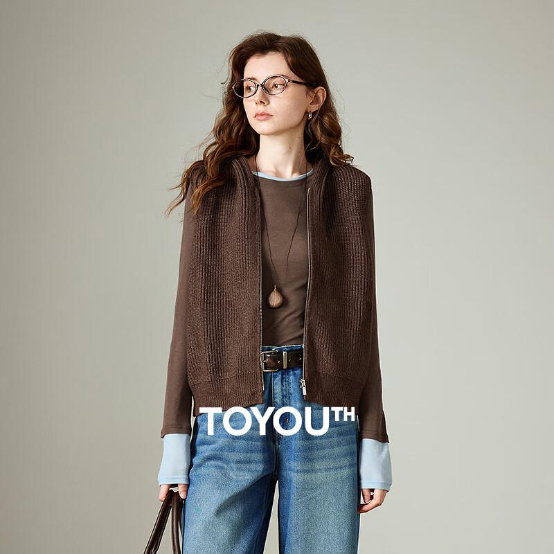 Chuyu Women's 2025 Winter Hooded Knit Sleeveless Vest