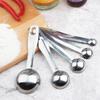 Chic Five Piece Stainless Steel Measuring Spoon Set Perfect For Baking Coffee And Gift Giving