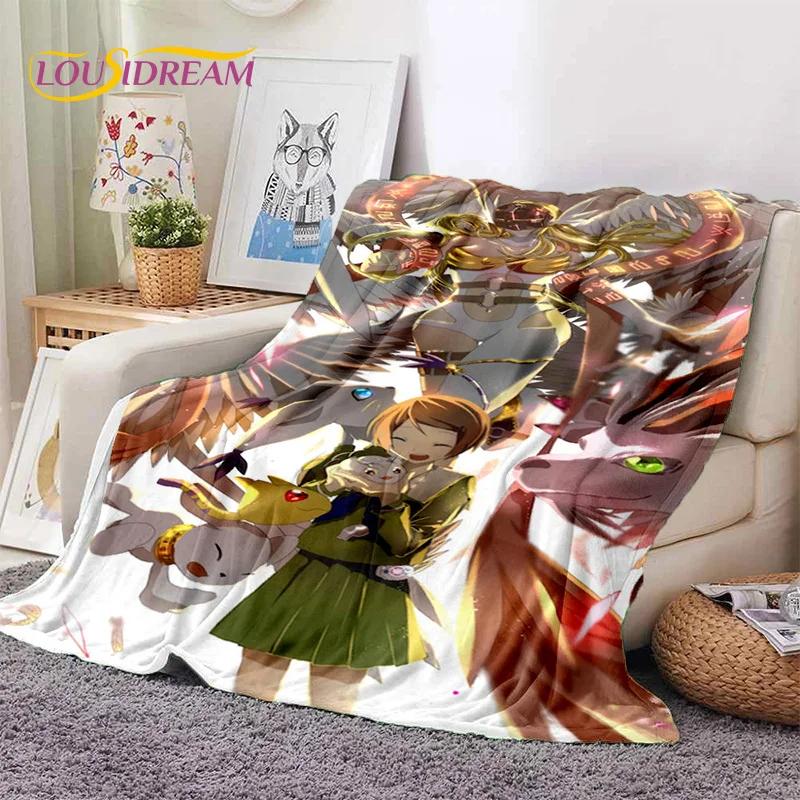 Мягкое фланелевое одеяло в стиле ретро Digimon Adventure Monster Cartoon для кроватей, диванов, пикников, плед для покрывала, детский подарок