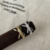 Simple High-End Bow Glossy Ring Female Cute Sweet Personality Unique Fashion Versatile Ring Ring