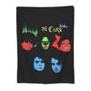 The Cure Robert Smith Logo Blankets Flannel Sofa Throw Blanket Breathable for Couch Bedding Outdoor Throws Bedspread Quilt