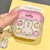 Милый Кавайный Мультяшный Кролик Миффи с Ушками Чехол Подходит для AirPods 4-го Поколения Защитный Чехол AirPods Pro 2 Подарок Игрушки