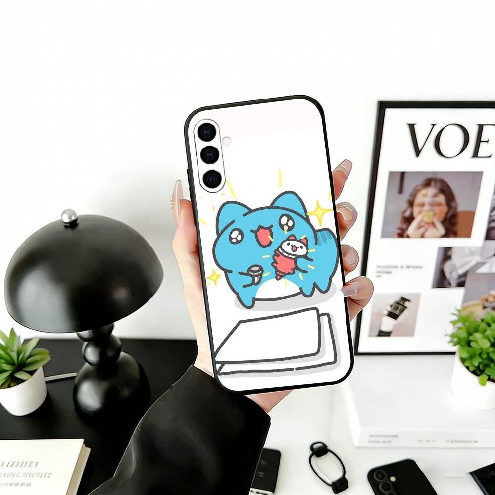 Чехол для телефона C-Capoo Kawaii B-Bugcat Черный Силиконовый Мягкий Для Samsung Galaxy A73,A72,A71,A70,A53,A52,A51