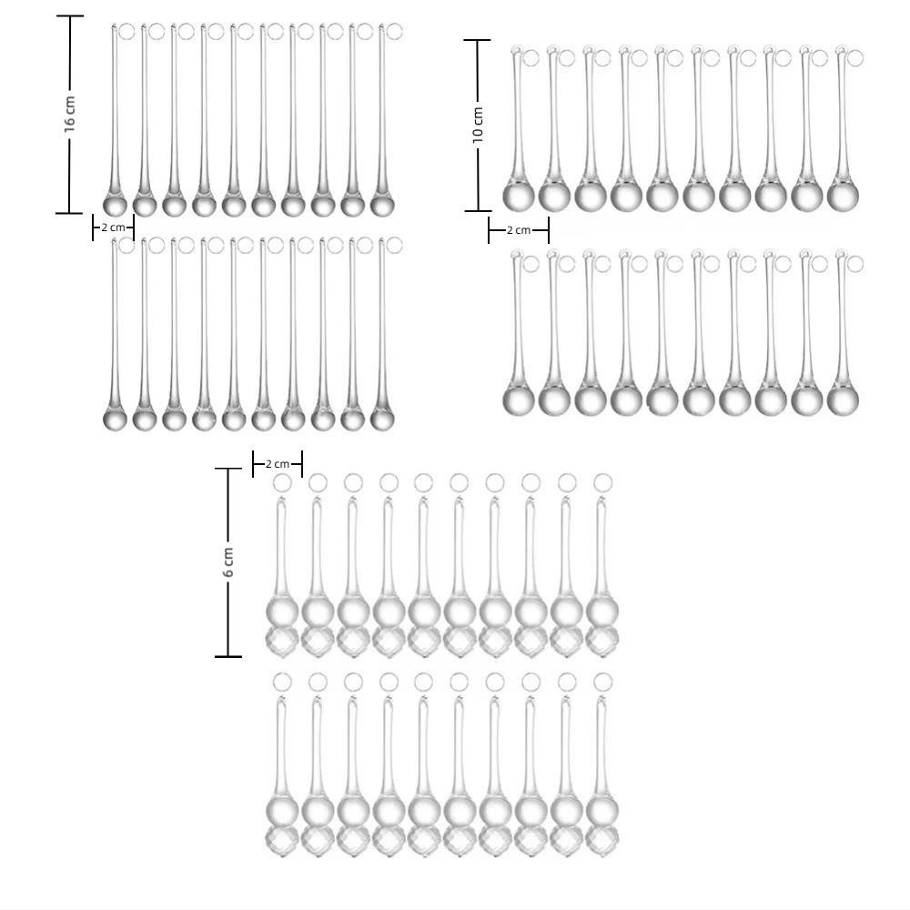10 шт. Рождественские подвесные украшения в форме капли, хрустальные капли дождя, рождественские украшения, аксессуары для штор