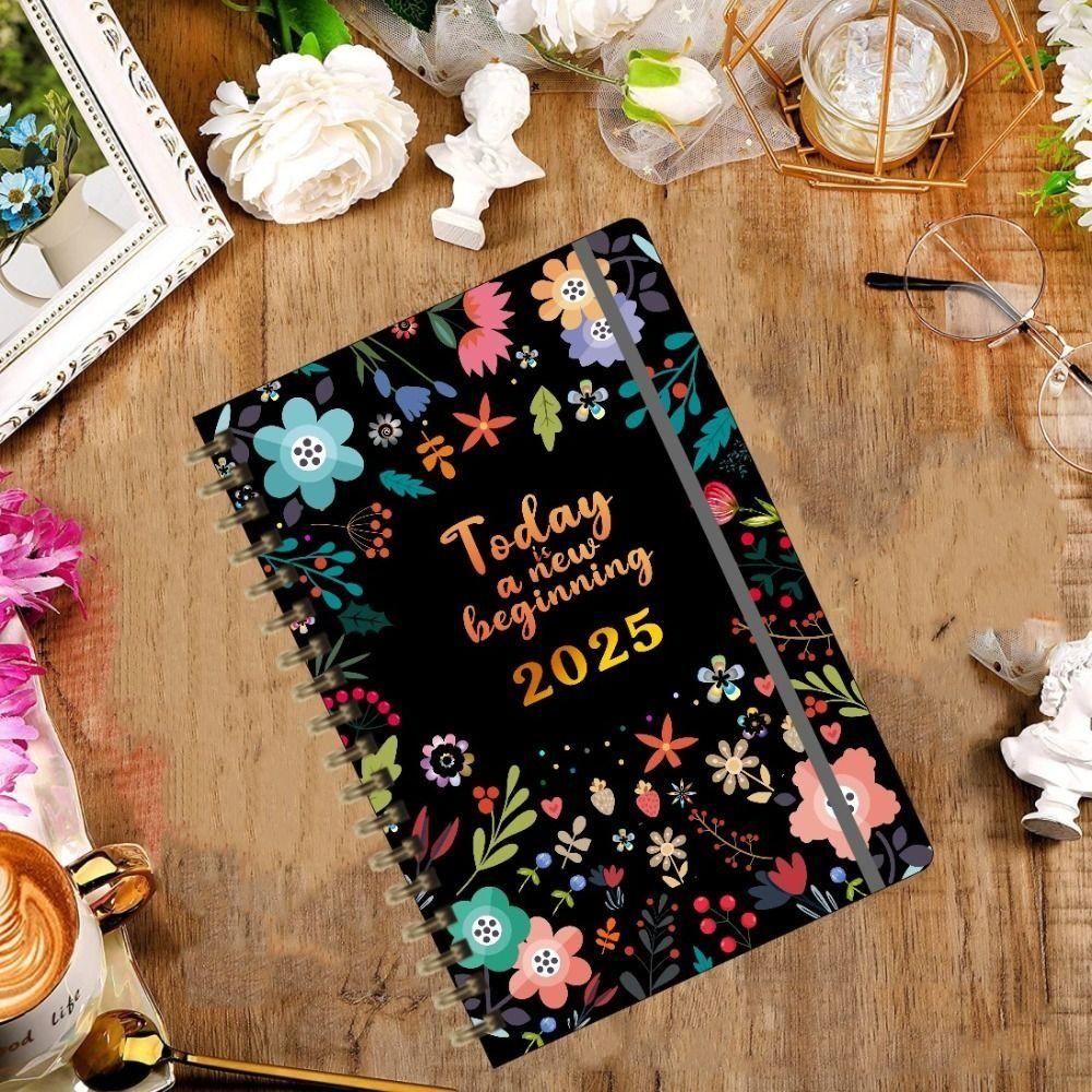 12 Months 2025 Schedule Planner Notepad English Diary Writing Pads 365 Days Notepad Stationery