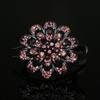 Flower Hair Clip Crystal Rhinestone- Fancy Ponytail Barrette Elegant Hair Clip for Women