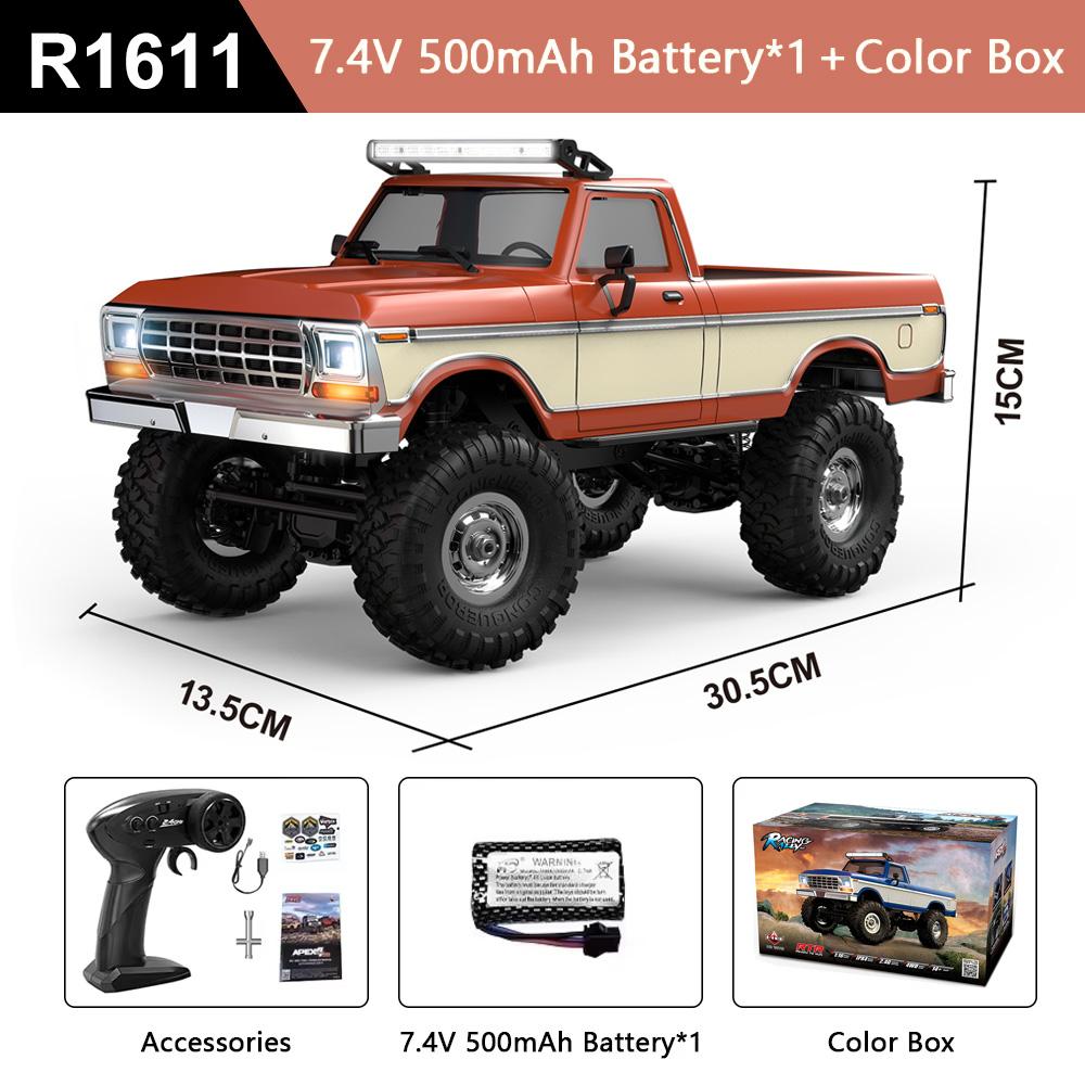 HB R1601 Радиоуправляемая машина 1:16 2.4G 4WD Внедорожные автомобили с дистанционным управлением со светодиодной подсветкой, грузовики-краулеры, модель транспортного средства для лазания, игрушки для детей и взрослых