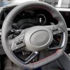 Car Accessories Perforated Microfiber Leather Interior Steering Wheel Cover Trim For Hyundai Elantra 7th  Sonata