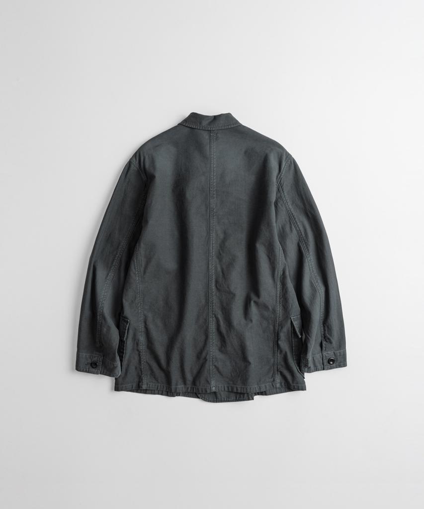 Beheavyer Dyed C/L French Db Jacket Faded Black