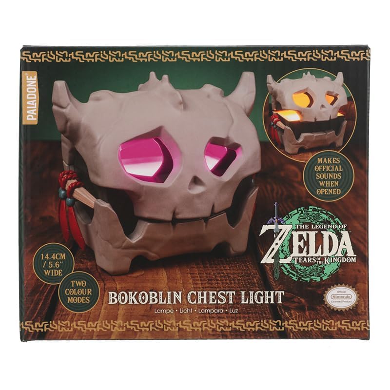 Paladone Сундук Бокоблина Светильник Zelda no Densetsu Официальная лицензия Ночные звуковые эффекты Подарок геймеру Декор для комнаты Мальчики Девочки Коллекционер Игра