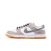 Кроссовки Dunk Leather, Устойчивые к истиранию, Легкие и Дышащие, Низкие, Для скейтбординга, Унисекс, Серый Белый HF5441-110(Команда-59)