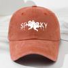 Unisex SPKY Halloween Black Humor Print Soft Top Baseball Cap Adjustable Outdoor Sports Hat