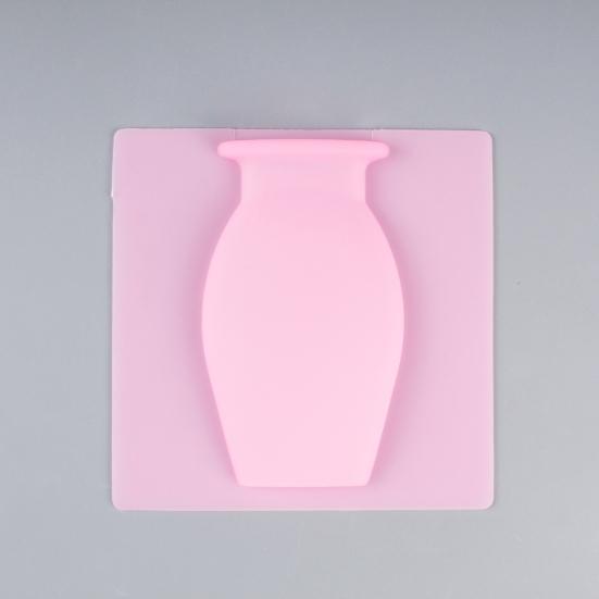 3/6Pcs Wall Mount Silicone Vase Reusable Self-Adhesive Home Office Indoor Refrigerator Window