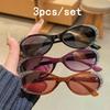 Винтажный 3 шт./компл. Овальные Солнцезащитные Очки для Женщин Мужчин Круглые Солнцезащитные Очки Женские Овальные Очки Oculos De Sol для Мужчин Женщин Очки