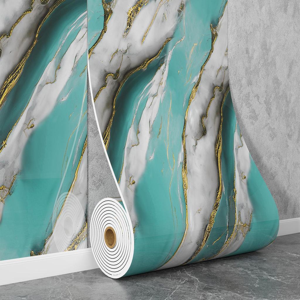 Самоклеящаяся водостойкая настенная наклейка под мрамор для ванной комнаты, гостиной, кухни и ТВ-зоны.