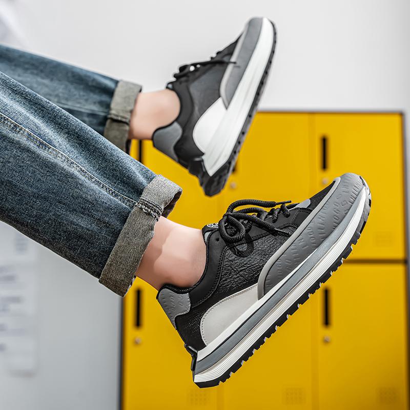 Новая мода мужская обувь Four Seasons удобная обувь для студентов и мальчиков трендовые мягкие подошвы дышащие повседневные кроссовки для бега