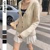 Hooded Casual Simple Button Long-sleeved Shirt Jacket Knitted Women's Casual Warm Top