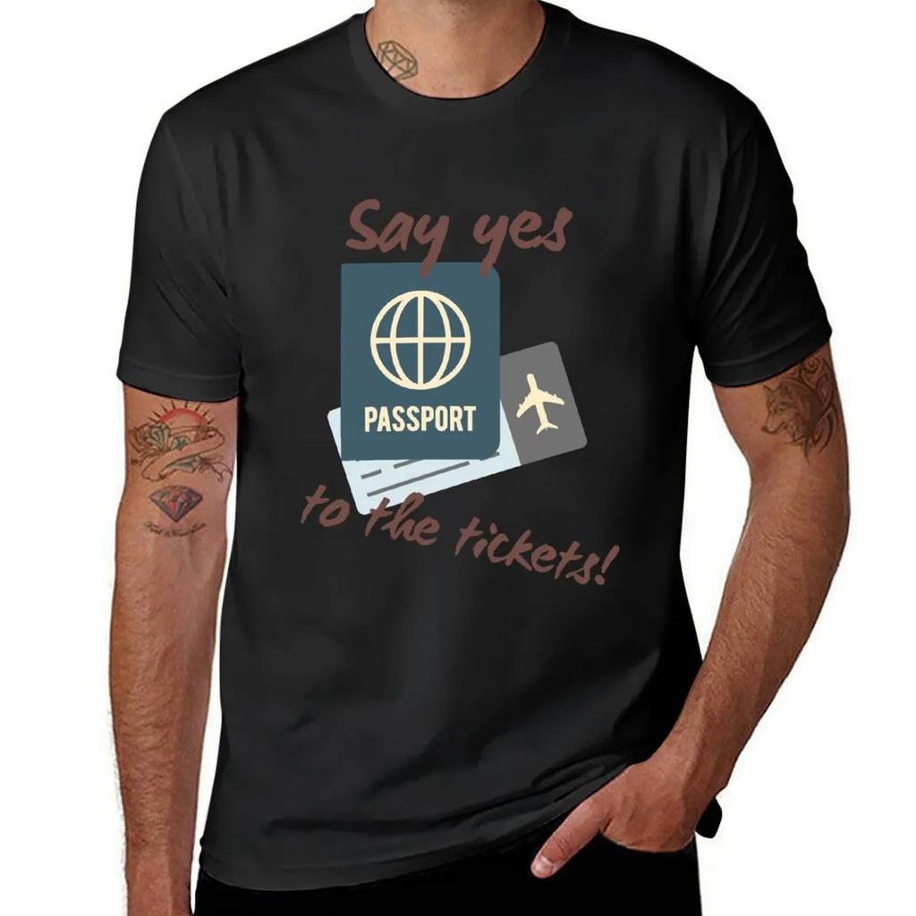 Say yes to the tickets travel tshirt and apparel design T-Shirt boys animal print mens champion t shirts
