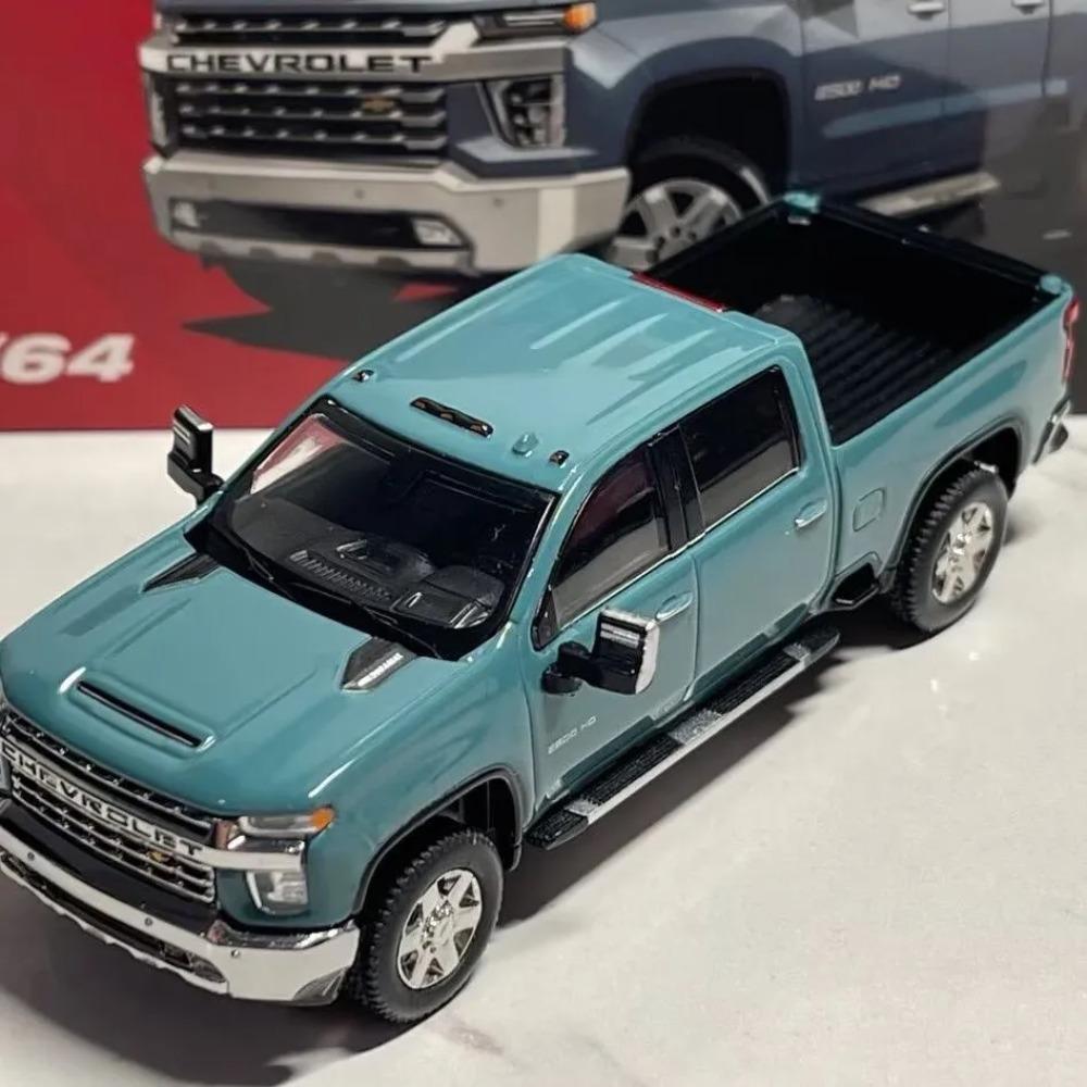 1/64 Silverado HD 2020 Сплав Пикап Модель Автомобиля Литье под Давлением Металл Внедорожники Модель Автомобиля Симуляция Миниатюрный Масштаб Детская Игрушка Подарок