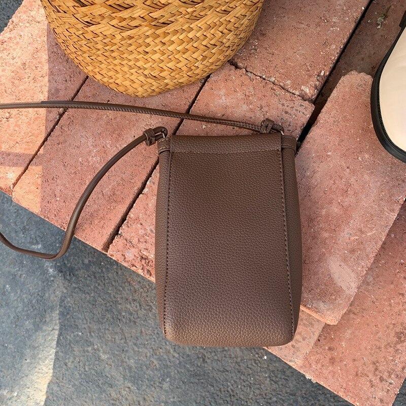 Винтажная сумка для мобильного телефона через плечо, новинка 2023 года, простая портативная вертикальная сумка для мобильного телефона