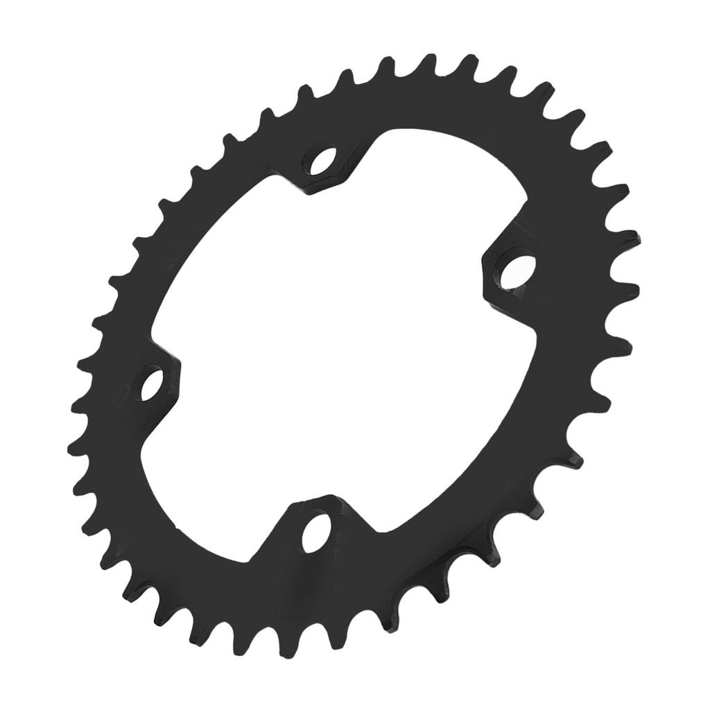 Bike Chainring 104BCD 38T Positive Negative Tooth Plate Bicycle Chain Wheel for Road Bikes Black