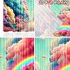 2D flat printing 2pcs Window Curtains Dreamy Rainbow Cloudscape Fantasy Digital Printed Polyester Drapes Birthday Party Use for