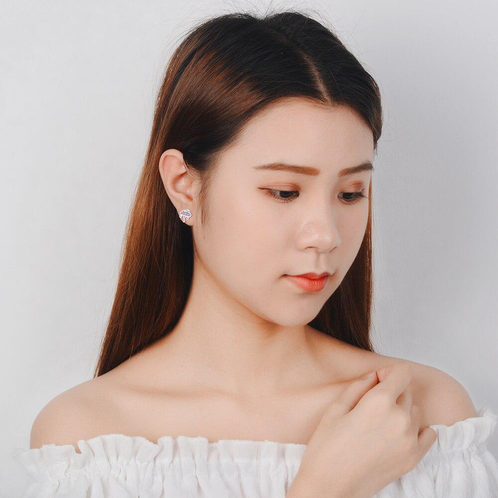 Милые, очаровательные серьги-капли из стерлингового серебра 925 пробы с мозаикой из циркония для женщин и подруг в подарок Oorbellen S -E780