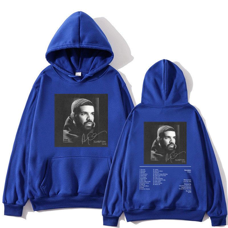 Rapper Drake Scorpion Music Album Print Hoodie Men Women Hip Hop Retro Hooded Oversized Casual Sweatshirts Hoodies Streetwear