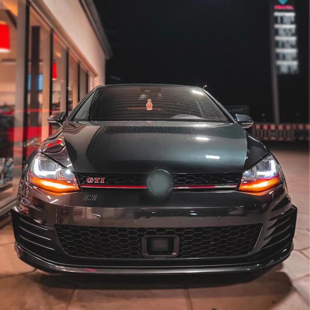 Решетки противотуманных фар переднего бампера для Volkswagen Golf 7 MK7 GTI 2013-2016, противотуманная фара, крышка для бровей