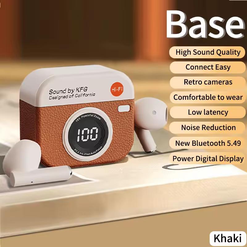 Беспроводные наушники TWS с Bluetooth 5.4, 36 часов воспроизведения, спортивные наушники со светодиодным дисплеем и встроенным микрофоном