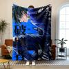 Blue Lock Soft and comfortable flannel Suitable for sofas living rooms outdoor camping travel and also makes a great anniversary gift