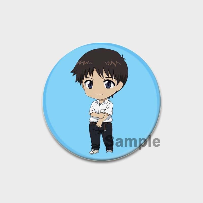58 мм классическая аниме брошь из ЭВА, мультяшные булавки для лацканов, аксессуары для одежды, шляпа, украшение для рюкзака, милые 58 мм, круглые значки, булавка, эстетическая