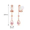 Серьги с турмалином Free bird для людей с аллергией на розовый металл 925 Октябрь Рождество для женщин, золото, устойчивые, серебро, серьги без проколов, женские, качающиеся,