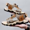 Leather Men Water Beach Sandals Summer Outdoor Casual Closed Toe Sports Sandals Non-slip Soft Hiking Wading Sneakers