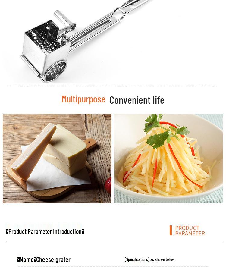 Ручная роторная терка для сыра из нержавеющей стали