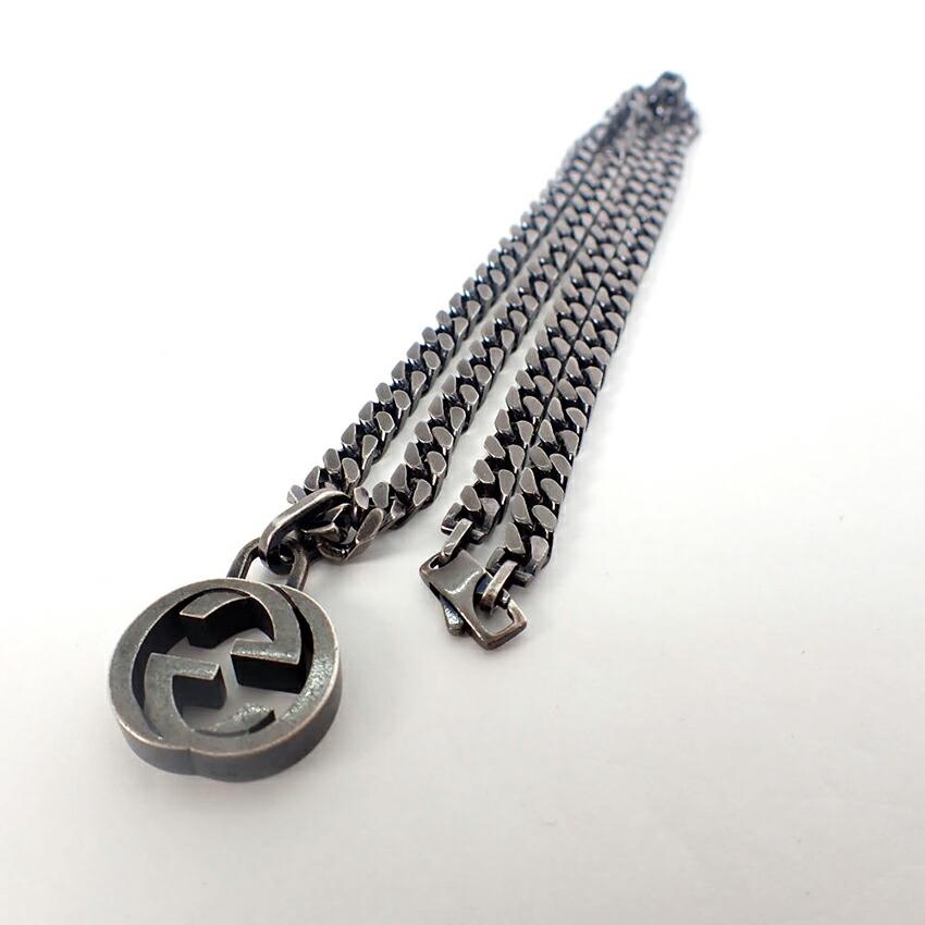 [Б/у] GUCCI 925 кулон/ожерелье Interlocking G/g454-86