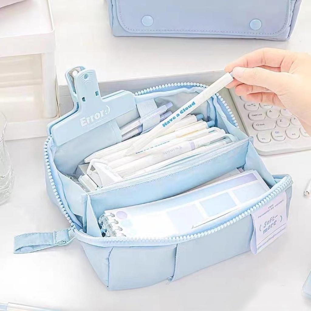 Простой студенческий канцелярский бизнес-канвас пенал большой вместимости канцелярский инструмент карандаш для начальной школы средней школы колледжа офисных работников