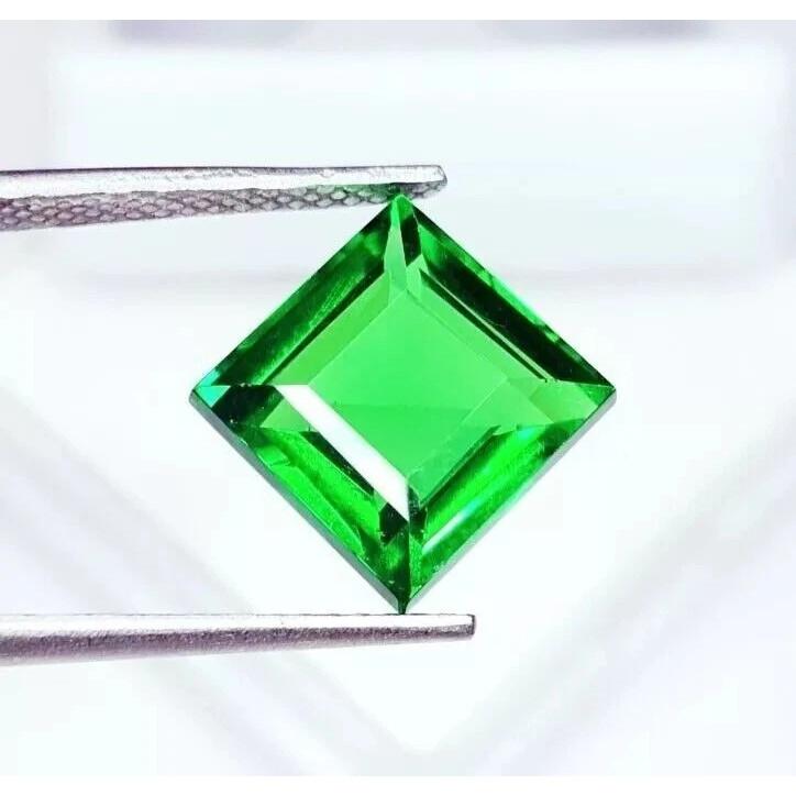 Tsavorite Garnet Green Natural 10-11 Ct Princess Cut Stunning Gemstone